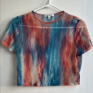 Multi Colour Sheer Crop Top